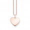 Sterling Silver Rose Gold Plated Heart Necklace KE2132 - 415 - 40 - L50Thomas Sabo Sterling SilverKE2132 - 415 - 40 - L50