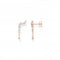 Sterling Silver Rose Gold Plated Ice Crystal Ear Climber H2254 - 416 - 14Thomas Sabo Charm Club CharmingH2254 - 416 - 14