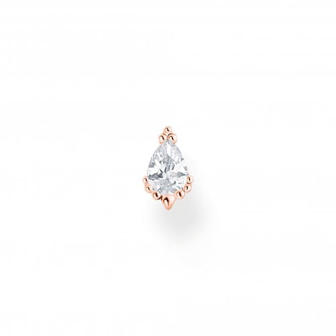 Sterling Silver Rose Gold Plated Ice Crystal Single Earring H2259 - 416 - 14Thomas Sabo Charm Club CharmingH2259 - 416 - 14