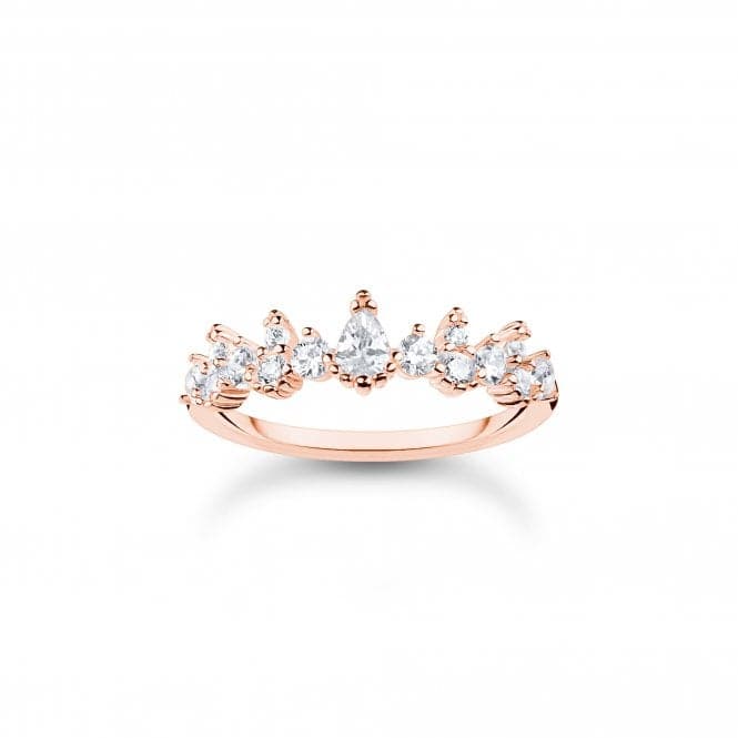 Sterling Silver Rose Gold Plated Ice Crystals Ring TR2415 - 416 - 14Thomas Sabo Charm Club CharmingTR2415 - 416 - 14 - 48