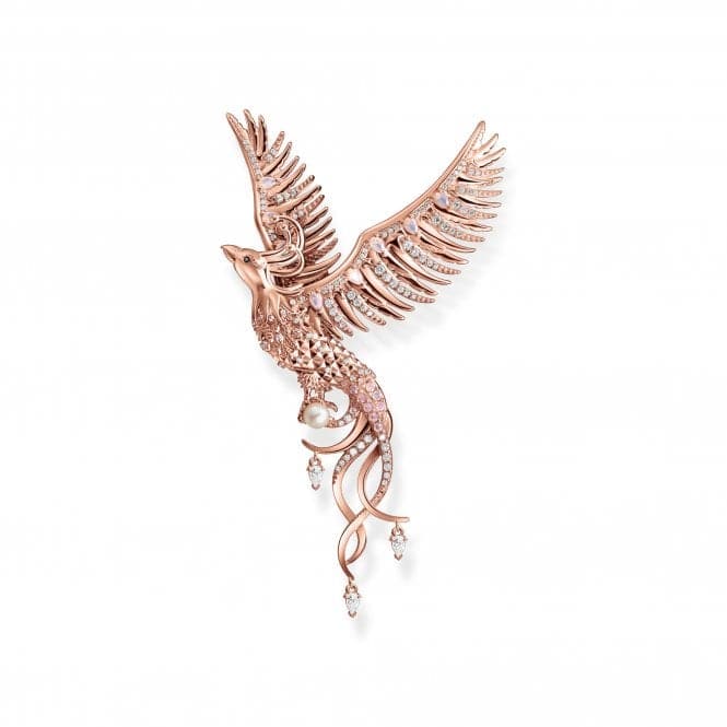 Sterling Silver Rose Gold Plated Pearl Pink Stones Phoenix Pendant PE937 - 426 - 7Thomas Sabo Sterling SilverPE937 - 426 - 7