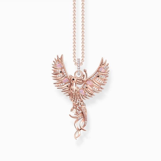 Sterling Silver Rose Gold Plated Phoenix Necklace KE2191 - 426 - 7 - L45VThomas Sabo Sterling SilverKE2191 - 426 - 7