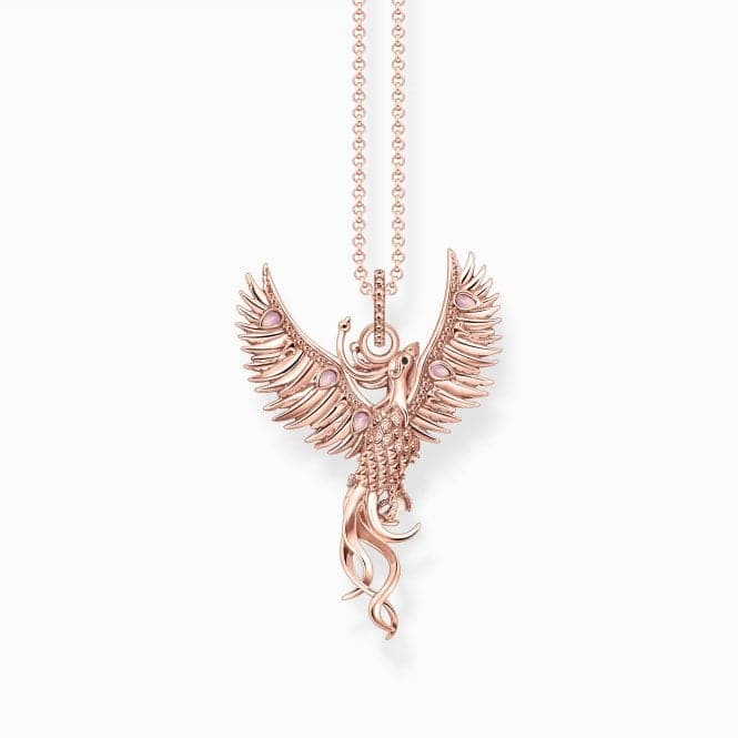 Sterling Silver Rose Gold Plated Phoenix Necklace KE2191 - 426 - 7 - L45VThomas Sabo Sterling SilverKE2191 - 426 - 7