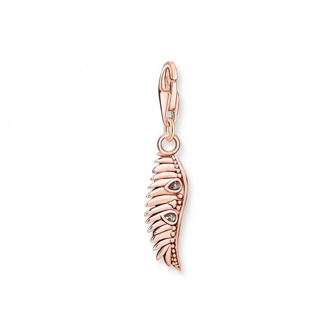 Sterling Silver Rose Gold Plated Pink Stone Phoenix Charm 1906 - 323 - 9Thomas Sabo Charm Club1906 - 323 - 9