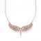Sterling Silver Rose Gold Plated Pink Stones Phoenix Wing Necklace KE2167 - 323 - 9 - L45VThomas Sabo Sterling SilverKE2167 - 323 - 9