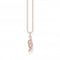 Sterling Silver Rose Gold Plated Pink Stones Phoenix Wing Necklace KE2168 - 323 - 9 - L45VThomas Sabo Sterling SilverKE2168 - 323 - 9