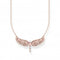 Sterling Silver Rose Gold Plated Pink Stones Phoenix Wing Necklace KE2169 - 323 - 9 - L45VThomas Sabo Sterling SilverKE2169 - 323 - 9