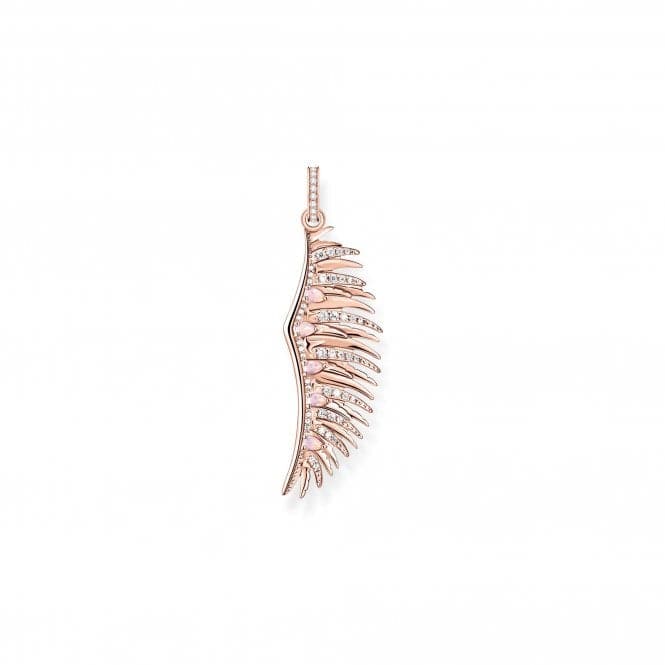 Sterling Silver Rose Gold Plated Pink Stones Phoenix Wing Pendant PE938 - 323 - 9Thomas Sabo Sterling SilverPE938 - 323 - 9