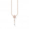 Sterling Silver Rose Gold Plated Snowflake With White Stones Necklace KE2171 - 416 - 14 - L45VThomas Sabo Charm Club CharmingKE2171 - 416 - 14