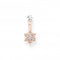 Sterling Silver Rose Gold Plated Snowflake With White Stones Single Earring H2255 - 416 - 14Thomas Sabo Charm Club CharmingH2255 - 416 - 14