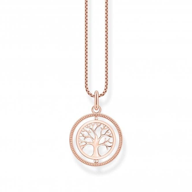 Sterling Silver Rose Gold Plated Tree Of Love Necklace KE2148 - 416 - 14 - L45VThomas Sabo Sterling SilverKE2148 - 416 - 14