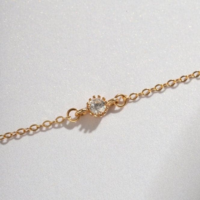 Sterling Silver Rose Gold Plated White Lucky 4 Leaf Bracelet ERLB043Ellie Rose LondonERLB043