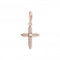 Sterling Silver Rose Gold Plated White Stones Cross Charm 1913 - 416 - 14Thomas Sabo Charm Club1913 - 416 - 14