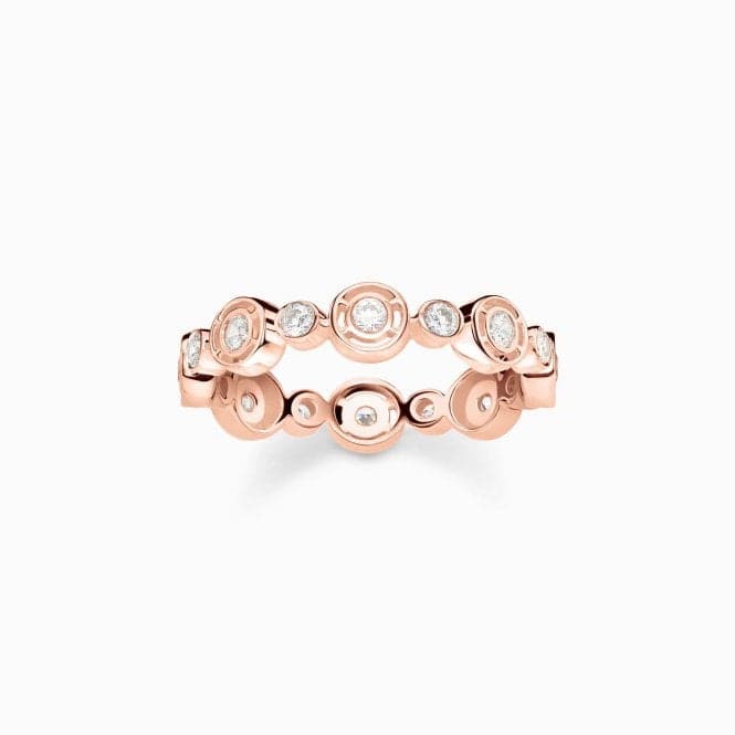 Sterling Silver Rose Gold Plated White Stones Ring TR2256 - 416 - 14Thomas Sabo Sterling SilverTR2256 - 416 - 14 - 60
