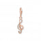 Sterling Silver Rose Gold Plated Zirconia Musical Clef Charm 1899 - 416 - 14Thomas Sabo Charm Club1899 - 416 - 14