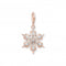 Sterling Silver Rose Gold Plated Zirconia White Snowflake Charm 1903 - 416 - 14Thomas Sabo Charm Club1903 - 416 - 14