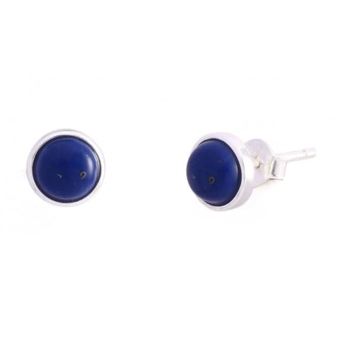 Dew Orecchini A Bottone In Argento Sterling Con Lapislazzuli Sintetico Rotondo – 3060LP014, Confezione Regalo - 6
