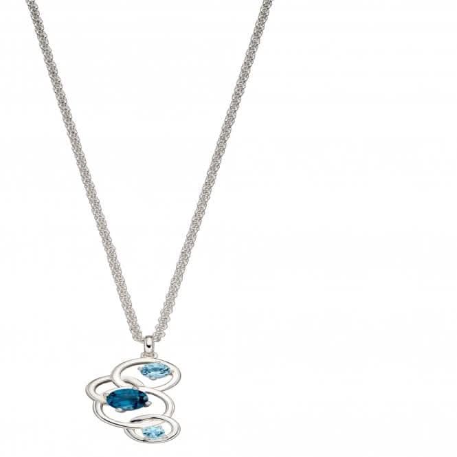 Sterling Silver Semi Precious Topaz Pendant P4844T