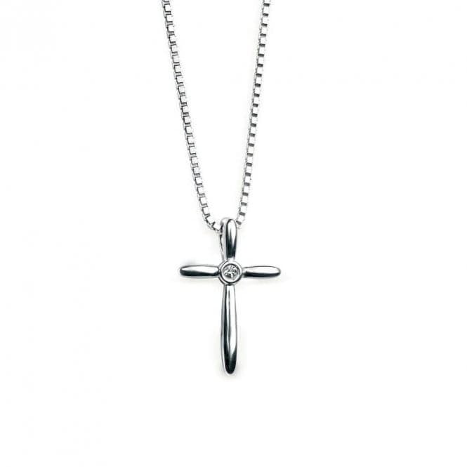 Sterling Silver Shaped Cross Pendant P3572D for DiamondP3572