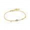 Sterling Silver Shiny Gold Plated Turquoise Discs Bracelet B014 - 01GAnia HaieB014 - 01G