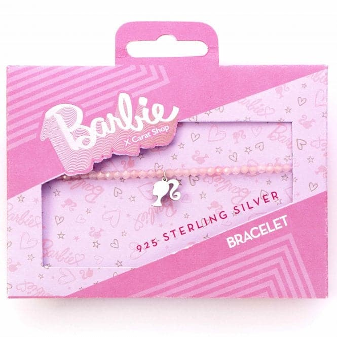 Sterling Silver Silhouette Charm Rose Quartz Bead Bracelet BMSB0018BarbieBMSB0018