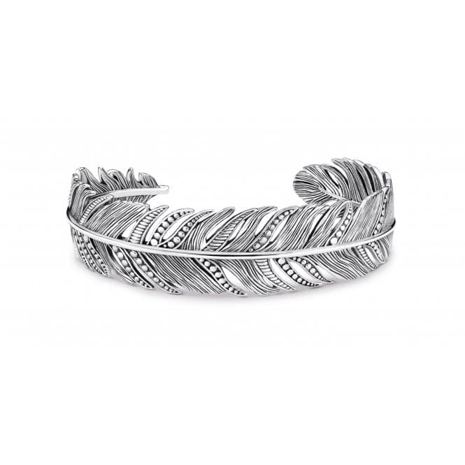 Sterling Silver Silver Coloured Feather Bangle AR099 - 637 - 21 - L17Thomas Sabo Sterling SilverAR099 - 637 - 21 - L17