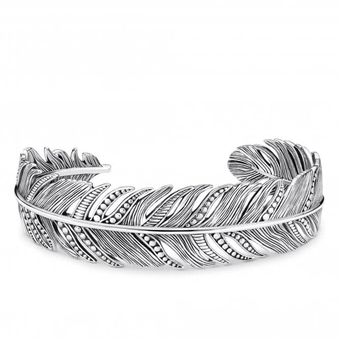 Sterling Silver Silver Coloured Feather Bangle AR099 - 637 - 21 - L17Thomas Sabo Sterling SilverAR099 - 637 - 21 - L17