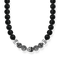 Sterling Silver Skull & Crosses Obsidian Necklace KE1100 - 159 - 11Thomas Sabo Charm ClubKE1100 - 159 - 11 - L70