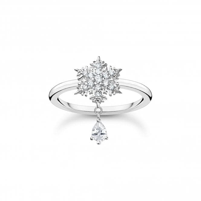 Sterling Silver Snowflake With White Stones Ring TR2414 - 051 - 14Thomas Sabo Charm Club CharmingTR2414 - 051 - 14 - 48