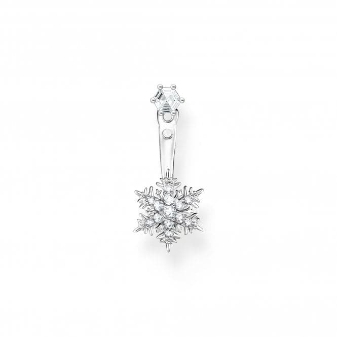 Sterling Silver Snowflake With White Stones Single Earring H2255 - 051 - 14Thomas Sabo Charm Club CharmingH2255 - 051 - 14