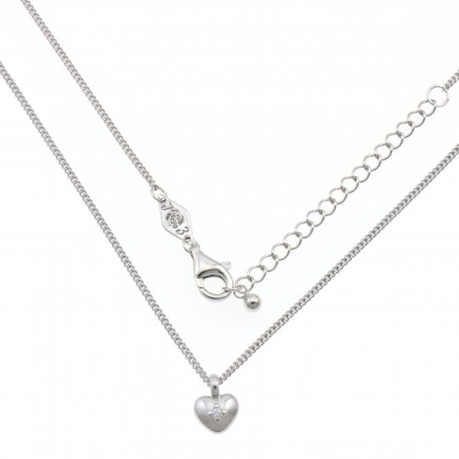 Sterling Silver Sparkling Heart Necklace ERLN015Ellie Rose LondonERLN015