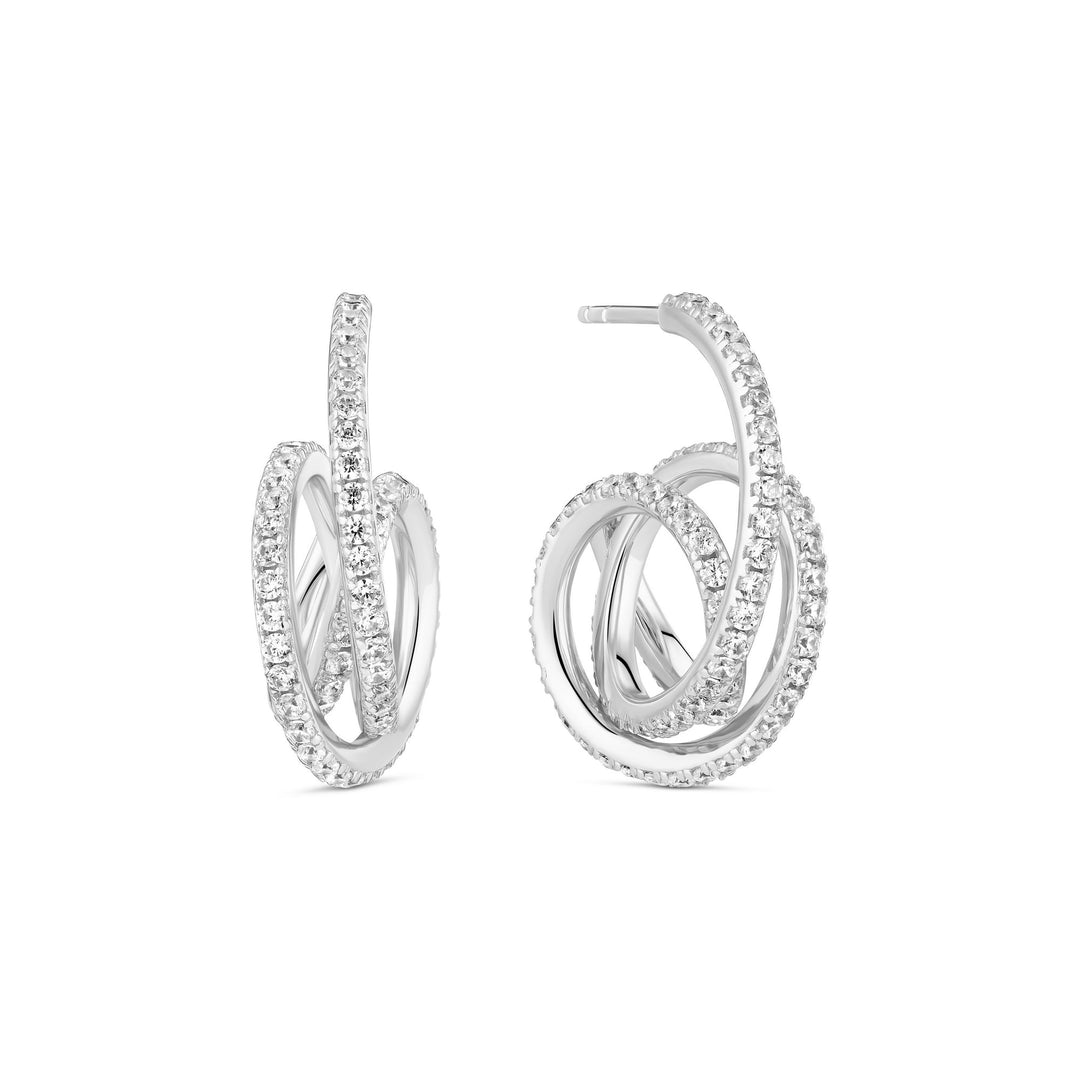 Sterling Silver Spirale Piccolo Earrings SJ - E2590 - CZSif JakobsSJ - E2590 - CZ