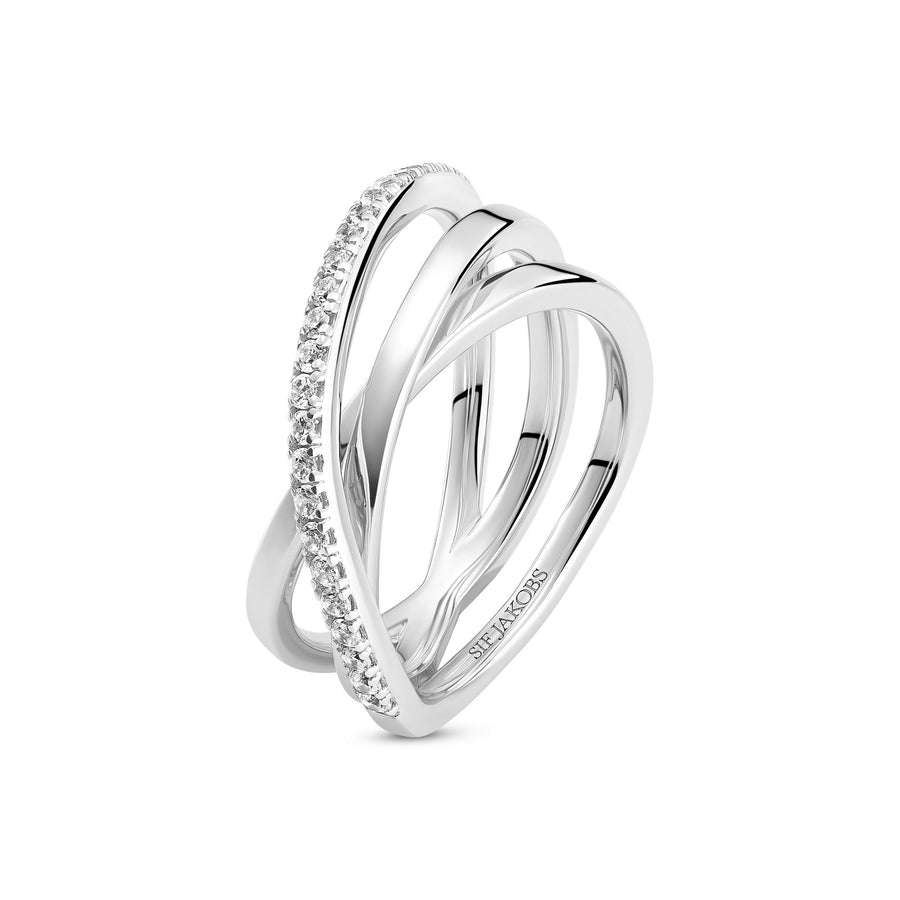 Sterling Silver Spirale Ring SJ - R2590 - CZSif JakobsSJ - R2590 - CZ - 50