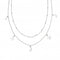 Sterling Silver Star Moon Double Row Necklace N4378BeginningsN4378