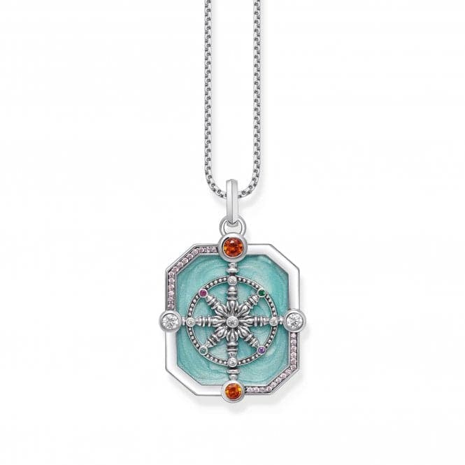 Sterling Silver Stone Enamel Multicoloured Octagonal Shaped Pendant PE961 - 340 - 7Thomas Sabo Sterling SilverPE961 - 340 - 7