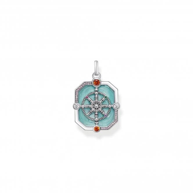 Sterling Silver Stone Enamel Multicoloured Octagonal Shaped Pendant PE961 - 340 - 7Thomas Sabo Sterling SilverPE961 - 340 - 7