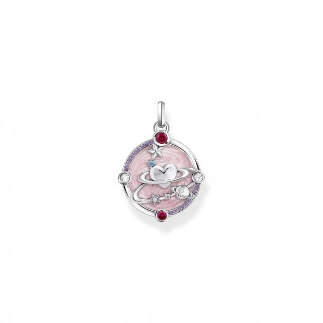 Sterling Silver Stone Enamel Zirconia Pinkish Cosmic Pendant PE959 - 340 - 9Thomas Sabo Sterling SilverPE959 - 340 - 9