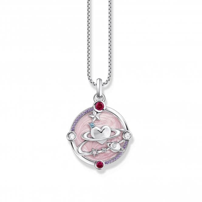 Sterling Silver Stone Enamel Zirconia Pinkish Cosmic Pendant PE959 - 340 - 9Thomas Sabo Sterling SilverPE959 - 340 - 9