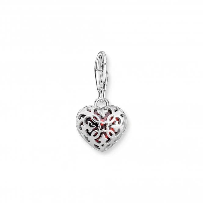 Sterling Silver Stone Red Heart Charm 2094 - 699 - 10Thomas Sabo Charm Club Charmista2094 - 699 - 10