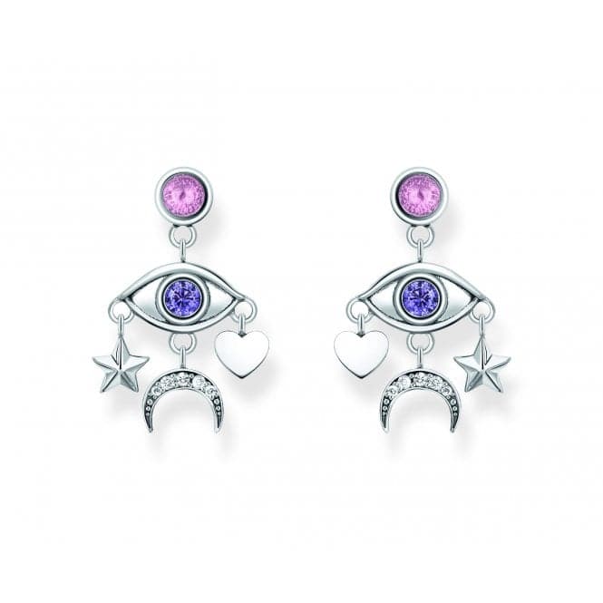 Sterling Silver Stylised Eye Stone Earrings H2272 - 643 - 7Thomas Sabo Sterling SilverH2272 - 643 - 7