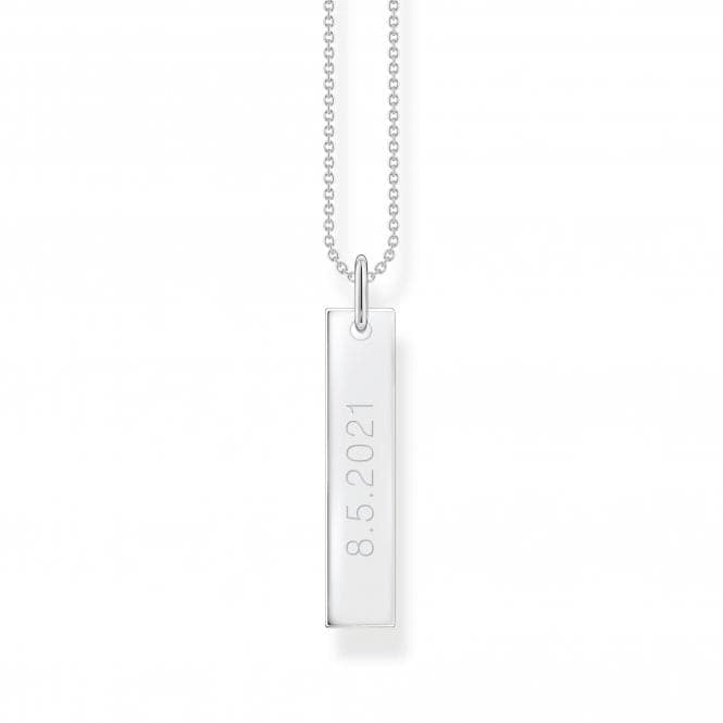 Sterling Silver Tag Necklace KE2142 - 001 - 21 - L50VThomas Sabo Sterling SilverKE2142 - 001 - 21 - L50V