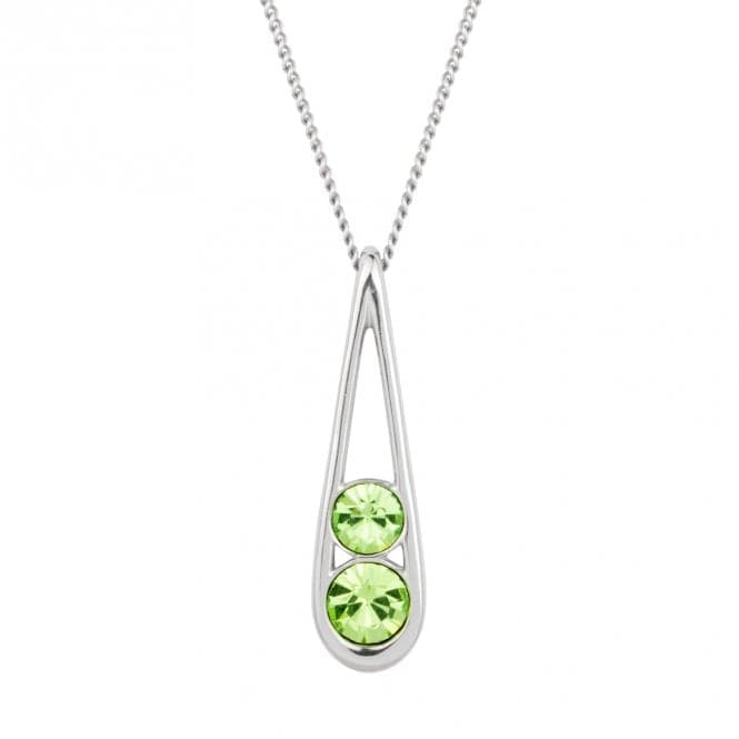 Sterling Silver Teardrop Peridot Crystals Pendant P5100GFiorelli SilverP5100G