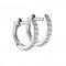 Sterling Silver Thin Zirconia Huggie Hoop Earrings E5875CBeginningsE5875C