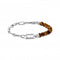 Sterling Silver Tigers Eye Beads And Chain Bracelet A2088 - 826 - 2Thomas Sabo Sterling SilverA2088 - 826 - 2