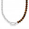 Sterling Silver Tigers Eye Beads And Chain Necklace KE2179 - 826 - 2Thomas Sabo Sterling SilverKE2179 - 826 - 2