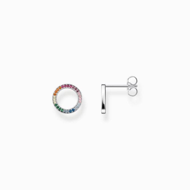 Sterling Silver Together Colourful Stones Ear Studs H1947 - 318 - 7Thomas Sabo Sterling SilverH1947 - 318 - 7