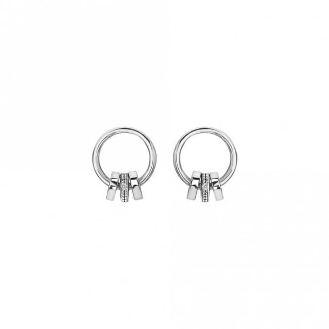 Sterling Silver Trio Barrel Earrings DE707Hot DiamondsDE707