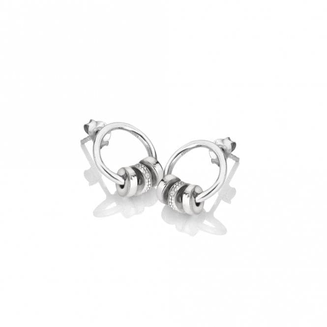 Sterling Silver Trio Barrel Earrings DE707Hot DiamondsDE707