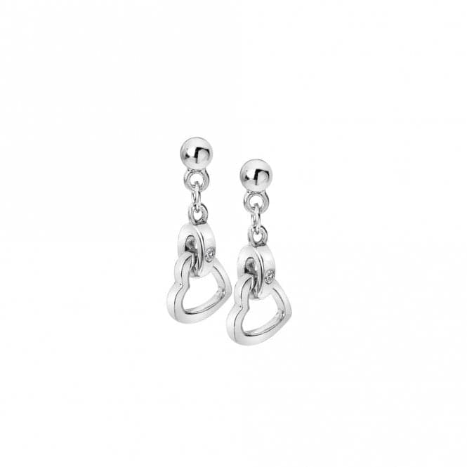 Sterling Silver Trio Heart Earrings DE704Hot DiamondsDE704