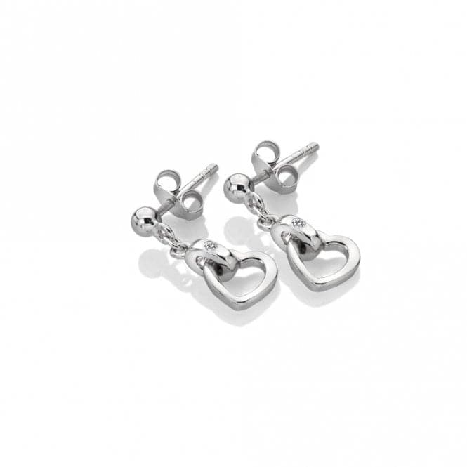 Sterling Silver Trio Heart Earrings DE704Hot DiamondsDE704